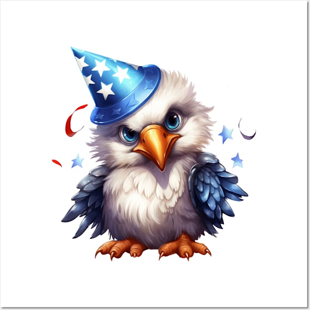 4th of July Baby Bald Eagle #11 Wall Art by Chromatic Fusion Studio